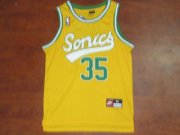 Seattle Supersonic Kevin Durant #35 Yellow Soul Swingman Jersey Style 1