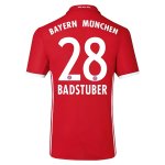 Bayern Munich Home 2016-17 BADSTUBER 28 Soccer Jersey Shirt