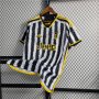 23/24 Juventus Home White Black Soccer Jersey Football Shirt