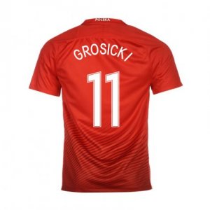 Poland Away 2016 Grosicki 11 Soccer Jersey Shirt