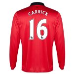 13-14 Manchester United #16 Carrick Home Long Sleeve Jersey Shirt