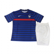 Kids France 2020 Away Blue Soccer Kit(Shirt+Shorts)