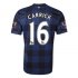 13-14 Manchester United #16 CARRICK Away Black Jersey Shirt