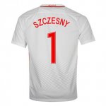 Poland Home 2016 Szczesny 1 Soccer Jersey Shirt