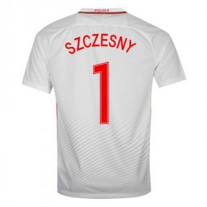 Poland Home 2016 Szczesny 1 Soccer Jersey Shirt