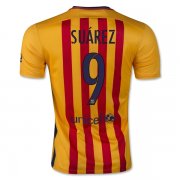 Barcelona Away 2015-16 Suárez 9 Soccer Jersey Yellow