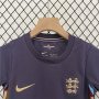 Kids England UEFA Euro 2024 Away Dark Blue Soccer Kit(Shirt+Shorts)