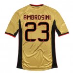 13-14 AC Milan #23 Ambrosini Away Golden Jersey Shirt