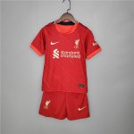 Kids Liverpool 21-22 Home Red Soccer Football Kit (Shirt+Shorts)