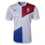 2013 Netherlands #6 V. Bommel Away White Jersey Shirt
