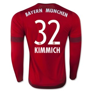Bayern Munich LS Home 2015-16 KIMMICH #32 Soccer Jersey