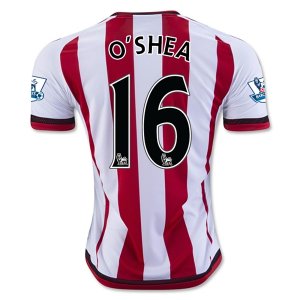 Sunderland Home 2015-16 O SHEA #16 Soccer Jersey