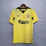 04/05 Liverpool Retro Yellow Soccer Jersey Football Shirt