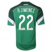 2014 Mexico #22 R.JIMENEZ Home Green Soccer Jersey Shirt