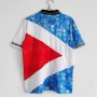 1990 England Blue/Red/white Retro Soccer Jersey Football Shirt