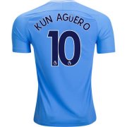 Manchester City Home 2017/18 KUN AGUERO #10 Soccer Jersey Shirt
