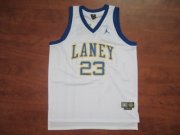 Laney #23 Michael Jordan White Jersey