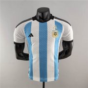 Argentina 2022 Home 3 Star Soccer Jersey Football Shirt (Player Version)