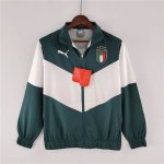 2022 Italy Kit Green White Green Windbreaker Jacket
