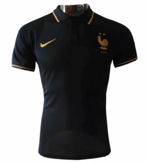 2019-20 FRANCE BLACK POLO SHIRT