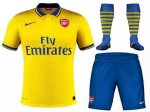 13-14 Arsenal Away Yellow Jersey Whole Kit(Shirt+Short+Socks)