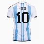 Argentina 3 Star 2022 Home White MESSI Soccer Jersey Football Shirt