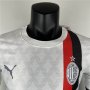 AC Milan Football Shirt 23/24 Away White Soccer Jersey Shirt (Authentic Version)