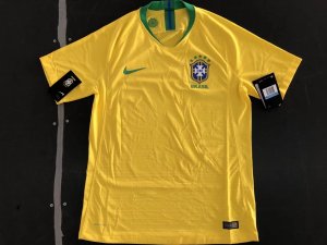 Player Version Brazil Home 2018 World Cup Soccer Jersey Shirt