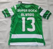 Sporting Lisbon Home 2015-16 Alvaro #13 Soccer Jersey
