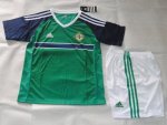 Kids Northern Ireland Euro 2016 Home Soccer Kit(Shirt+Shorts)