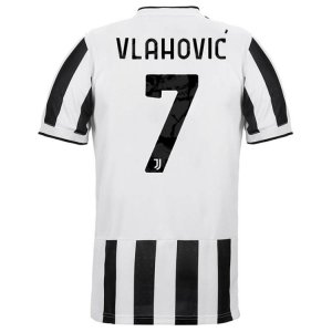 Juventus 21-22 Home White Soccer Jersey #7 VLAHOVIĆ Football Shirt