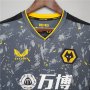 Wolverhampton Wanderers 21-22 Away Black Soccer Jerseys Football Shirt