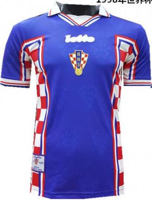 Croatia Away 1998 Retro Soccer Jersey Shirt