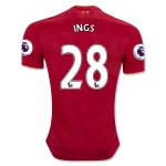 Liverpool Home 2016-17 INGS 28 Soccer Jersey Shirt