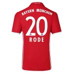 Bayern Munich Home 2016-17 RODE 20 Soccer Jersey Shirt