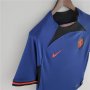 World Cup 2022 Netherlands Soccer Shirt Away Blue Football Shirt