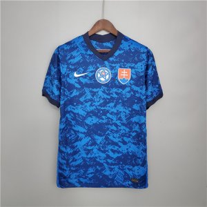 Slovakia Euro 2020 Home Blue Soccer Jersey Football Shirt