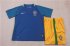 Kids Brazil 2016 Away Soccer Kit(Shirt+Shorts)