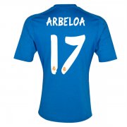 13-14 Real Madrid #17 Arbeloa Away Blue Soccer Jersey Shirt