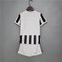 Kids Juventus 21-22 Home White&Black Football Kit Soccer Kit (Jersey+Shorts)