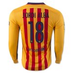 Barcelona LS Away 2015-16 JORDI ALBA #18 Soccer Jersey