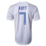 2013 Netherlands #7 KUYT Away White Jersey Shirt