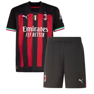 Kids AC Milan 22/23 Home Red Soccer Suit Football Kit (Shirt+Shorts)