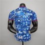 Japan 2021 Cartoon Version Blue Soccer Jersey Football Shirt (Player Version)