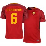 Roma Home 2017/18 Kevin Strootman #6 Soccer Jersey Shirt