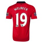 13-14 Manchester United #19 WELBECK Home Jersey Shirt