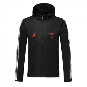 2019-20 Juventus Black Hoody Woven Windrunner