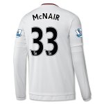 Manchester United LS Away 2015-16 McNAIR #33 Soccer Jersey