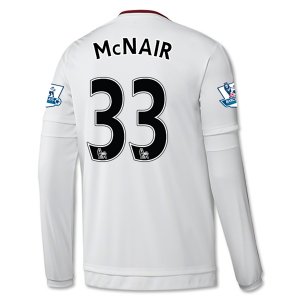 Manchester United LS Away 2015-16 McNAIR #33 Soccer Jersey