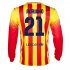 13-14 Barcelona #21 Adriano Away Long Sleeve Soccer Jersey Shirt